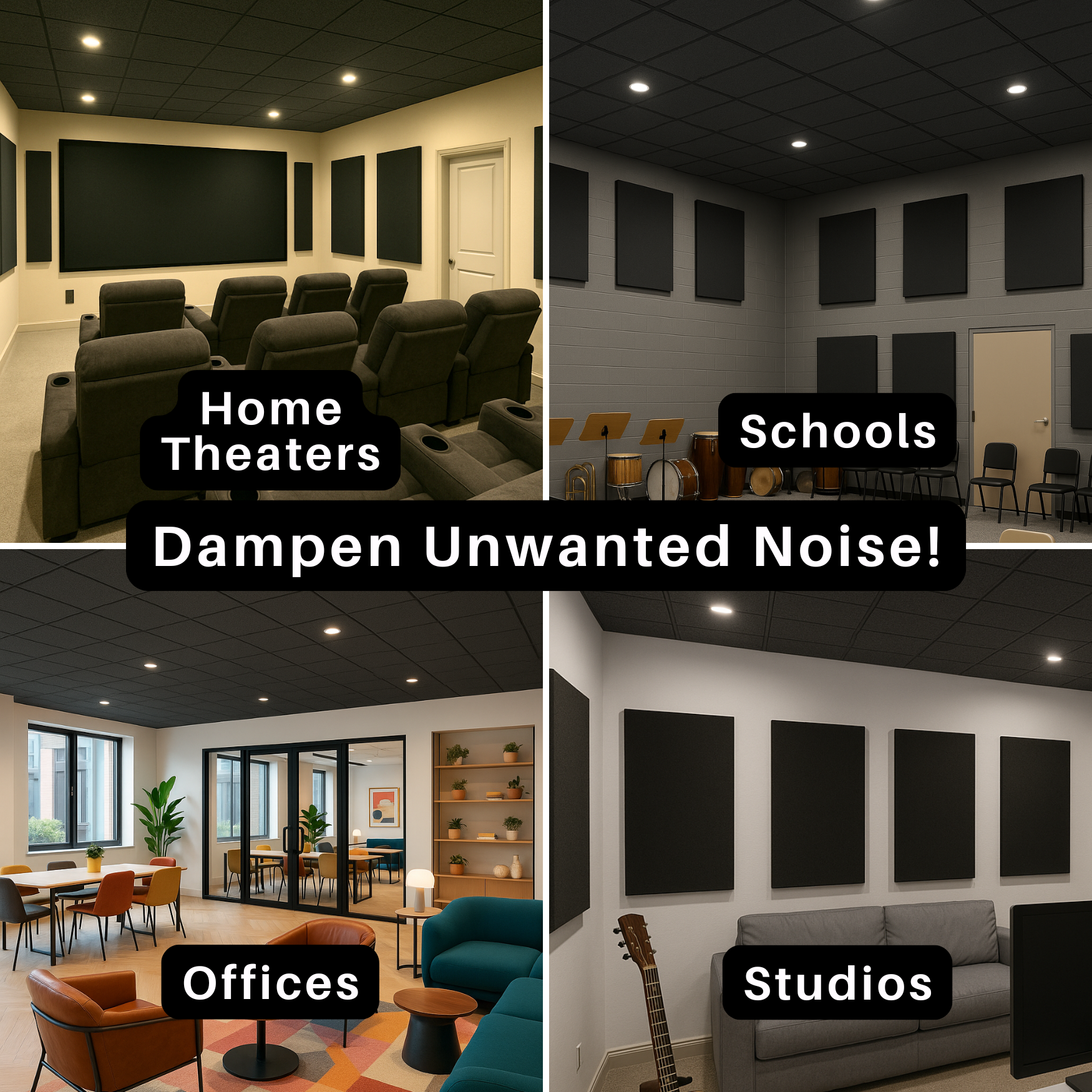 Acoustic Foam Drop Ceiling Tiles