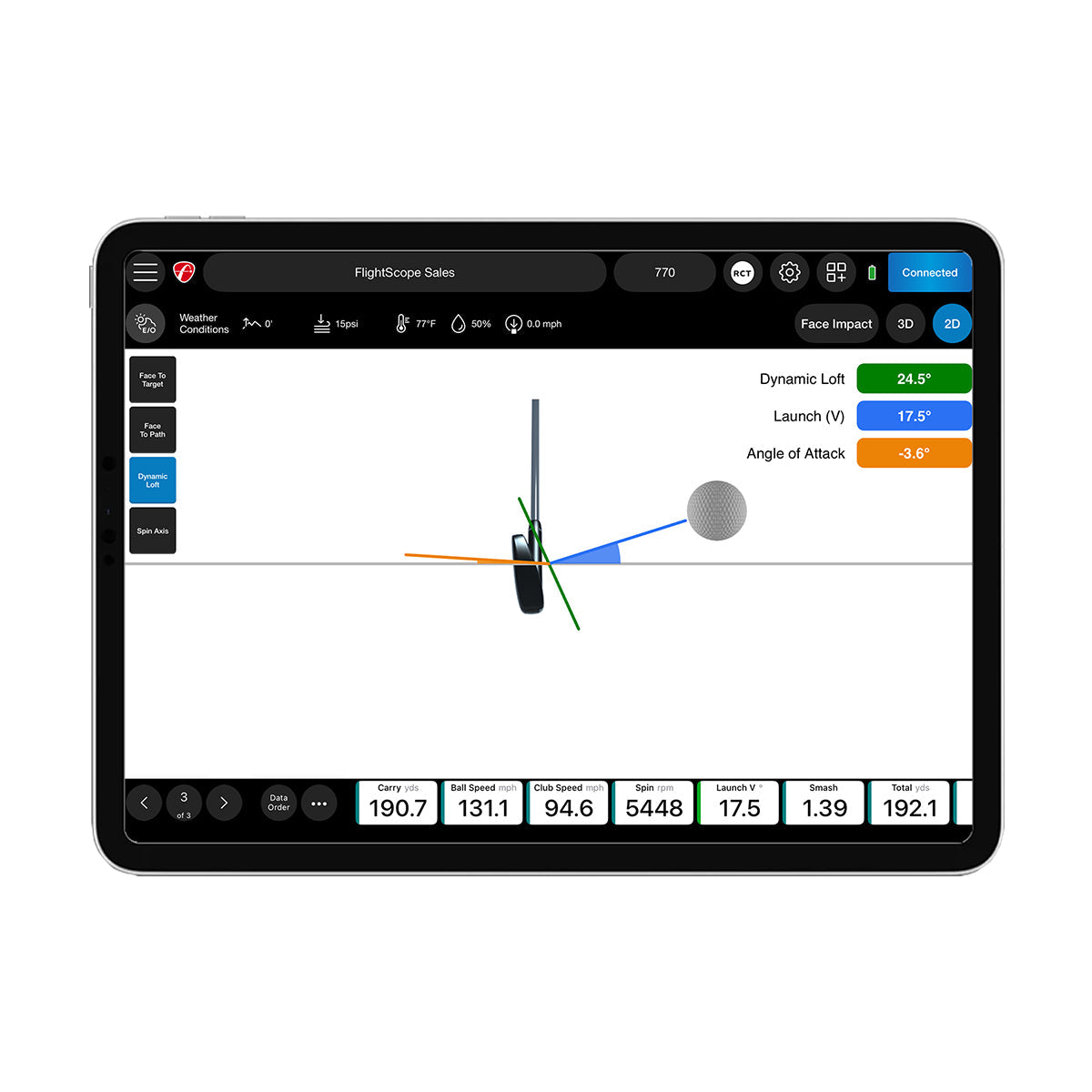 FlightScope Mevo+ Pro Package + Face Impact Location – Complete Data & Clubface Tracking Add-On