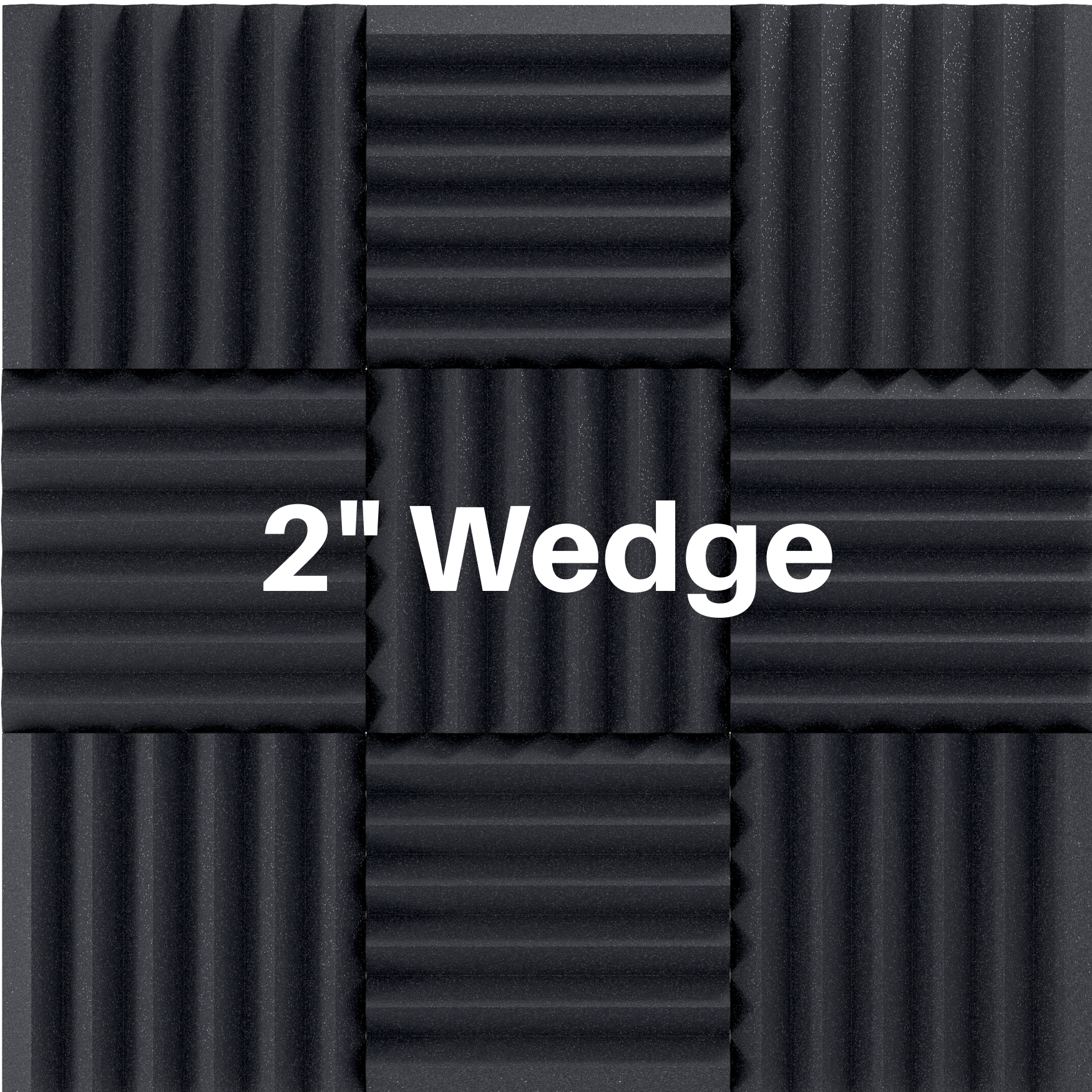 2 Inch Acoustic Foam Wedge Style Panels - 13 Color Options