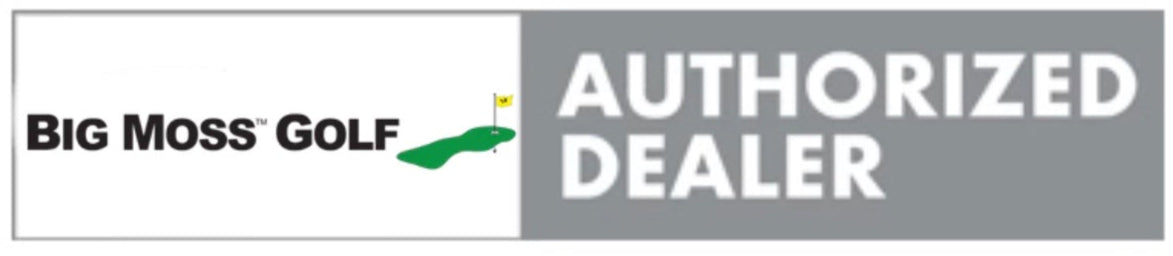 Big Moss Golf Authorized Dealer logo on a white background