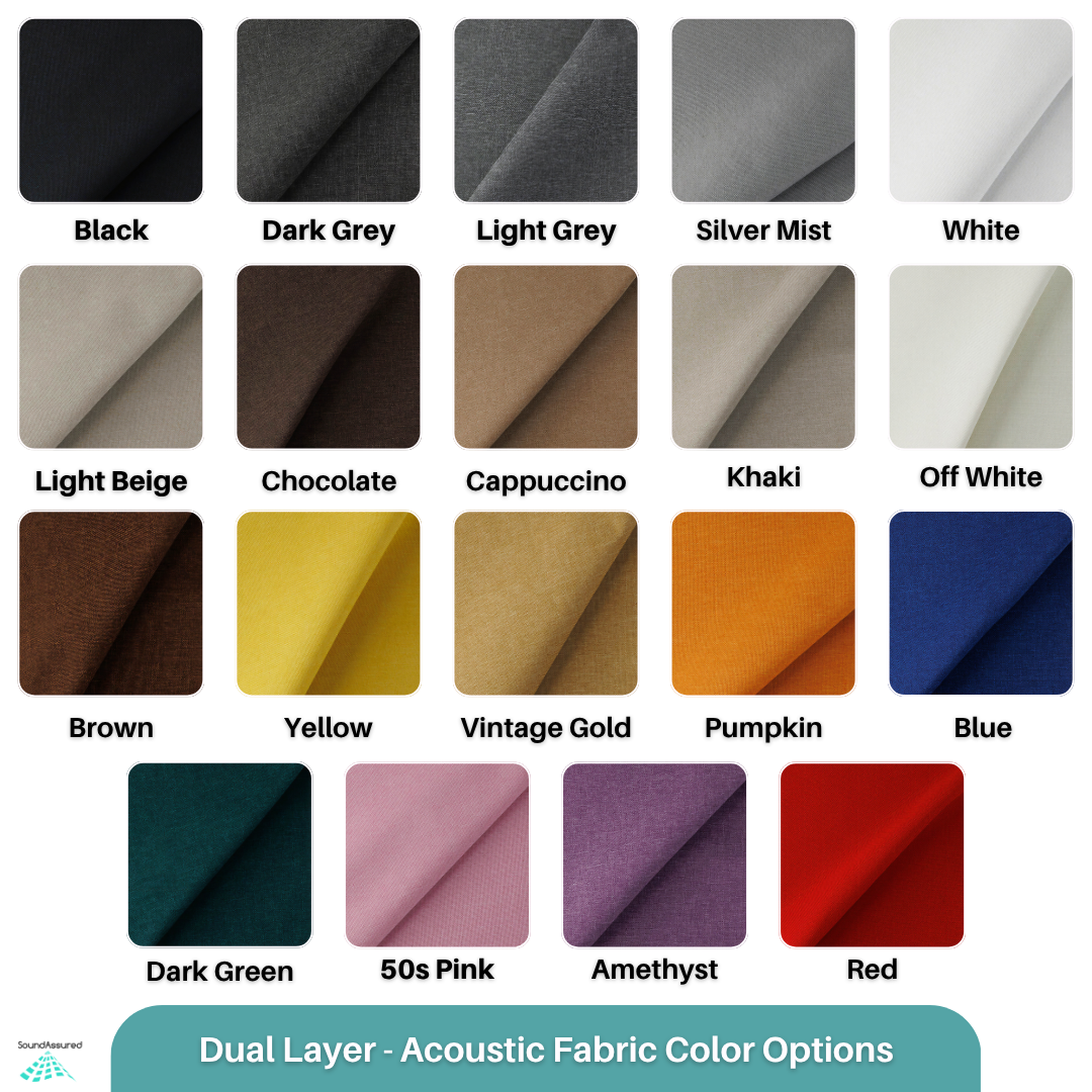 Dual Layer Acoustic Fabric for DIY Panels & Speakers