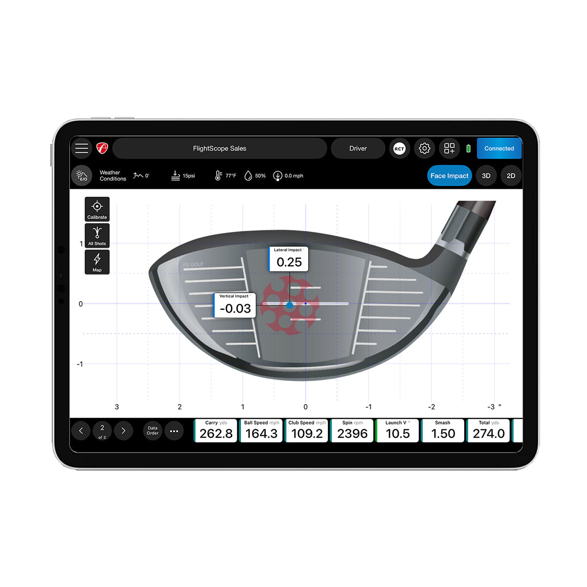 FlightScope Mevo+ Pro Package + Face Impact Location – Complete Data & Clubface Tracking Add-On
