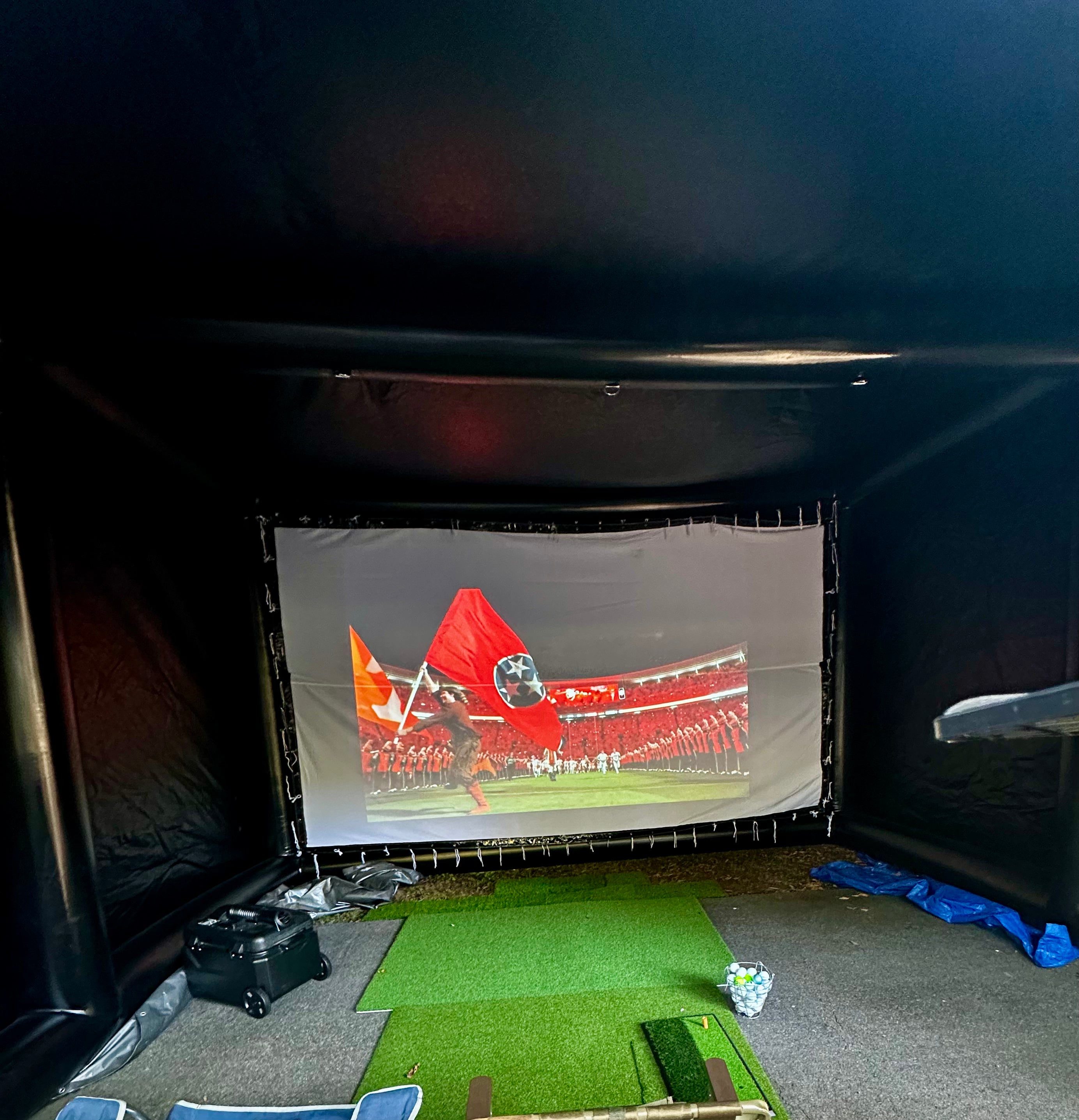 Blue Bloods Golf 16x16 Fixed Air Inflatable Simulator Enclosure