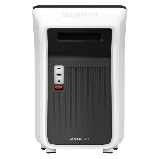 Garmin Approach R50 Back View with black accents on a white background