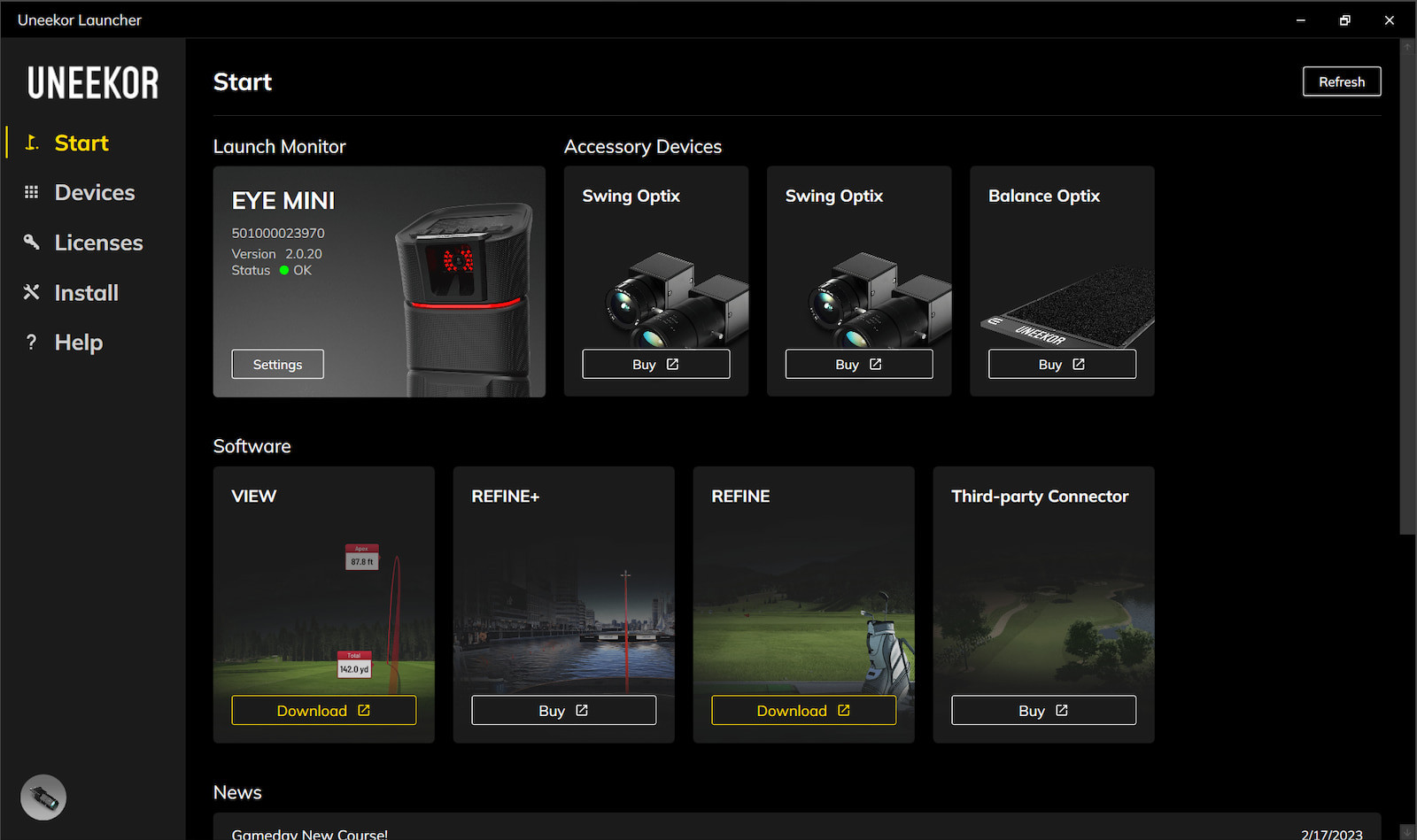 Uneekor EYE MINI LITE Launch Monitor – Portable, High-Value Indoor & Outdoor Data