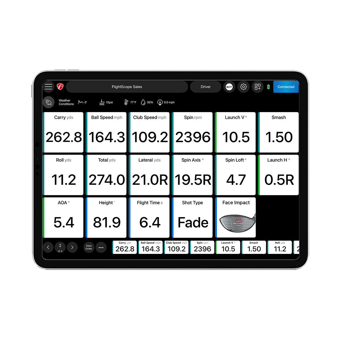 FlightScope Mevo+ Pro Package + Face Impact Location – Complete Data & Clubface Tracking Add-On