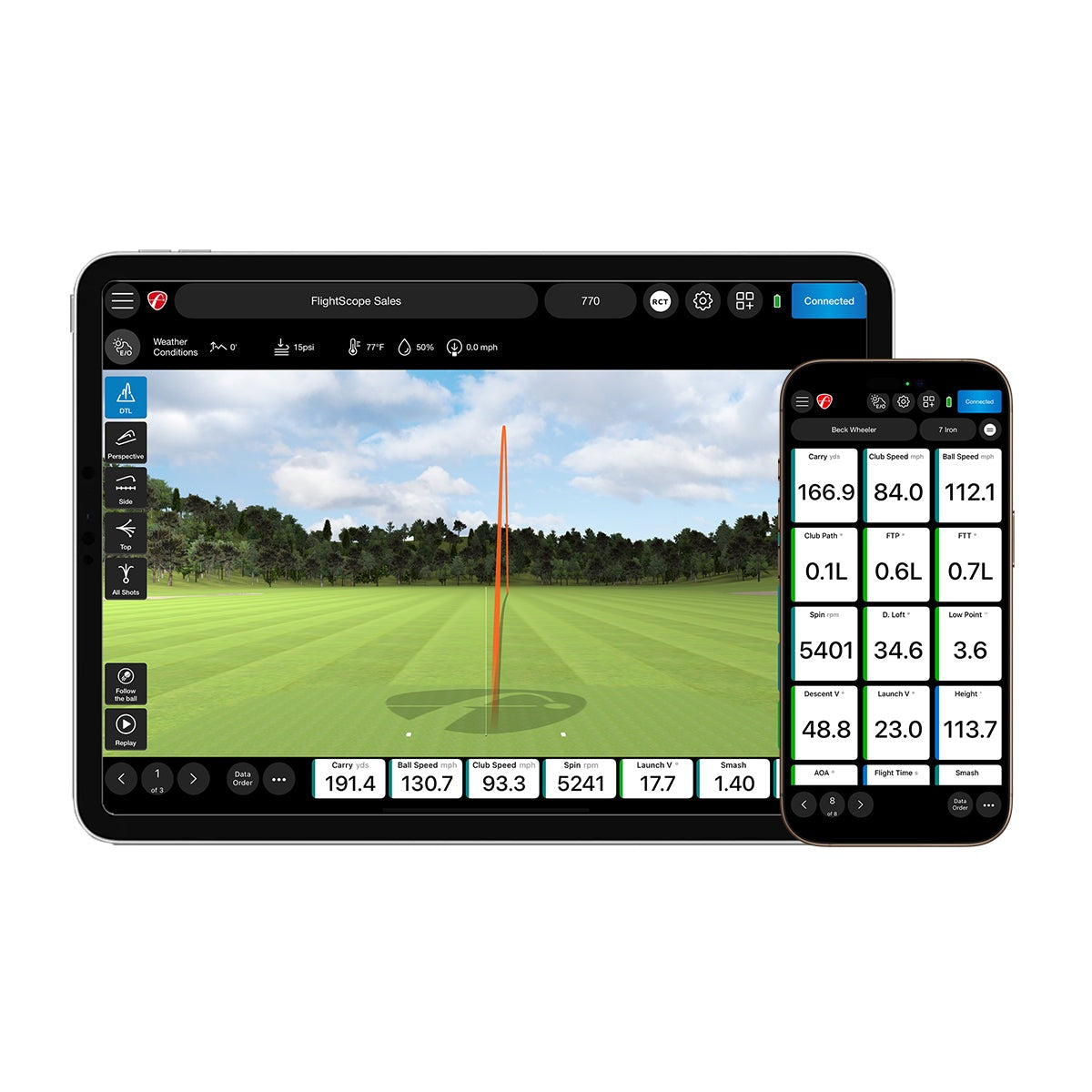 FlightScope Mevo+ Pro Package + Face Impact Location – Complete Data & Clubface Tracking Add-On