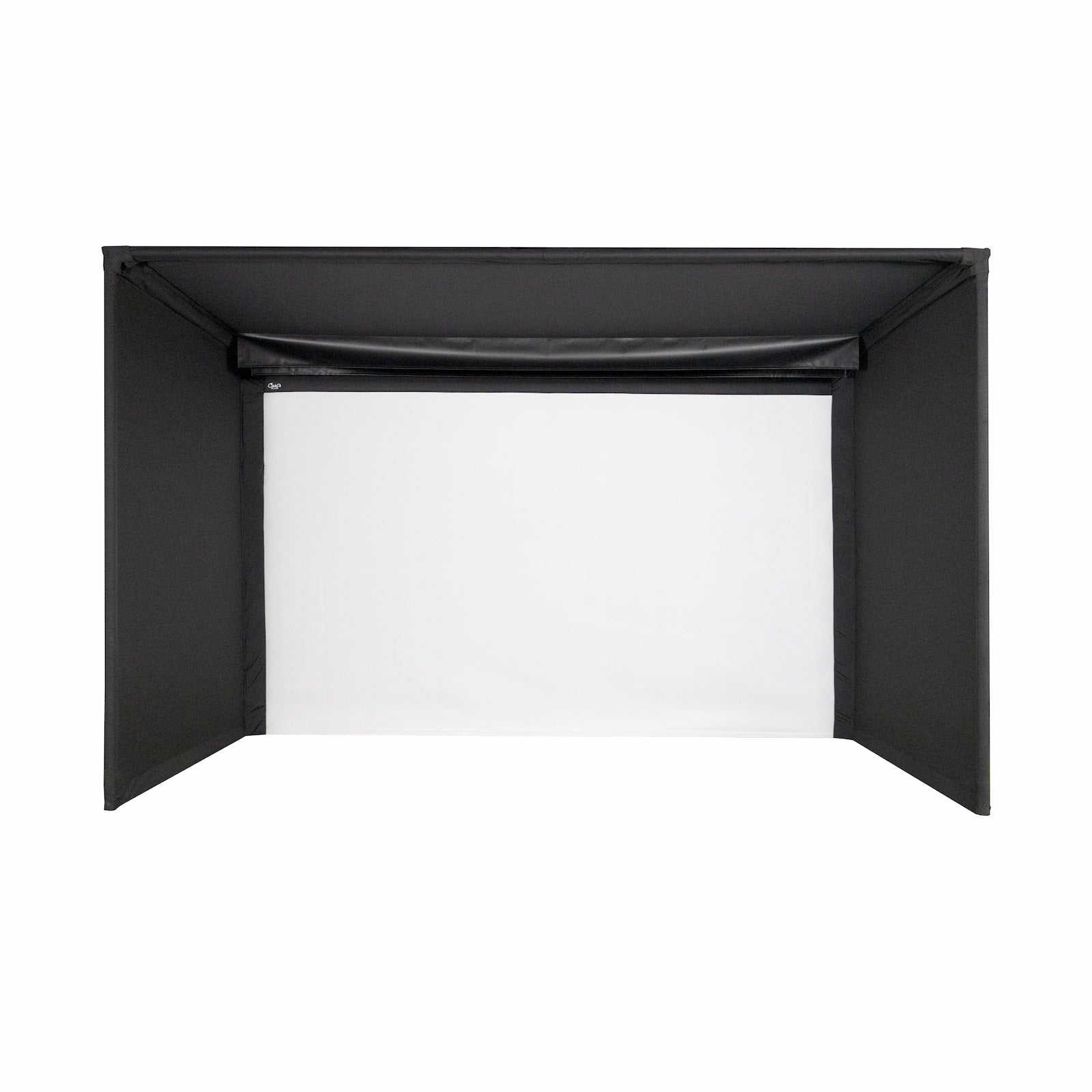 Black rectangular object on a white background