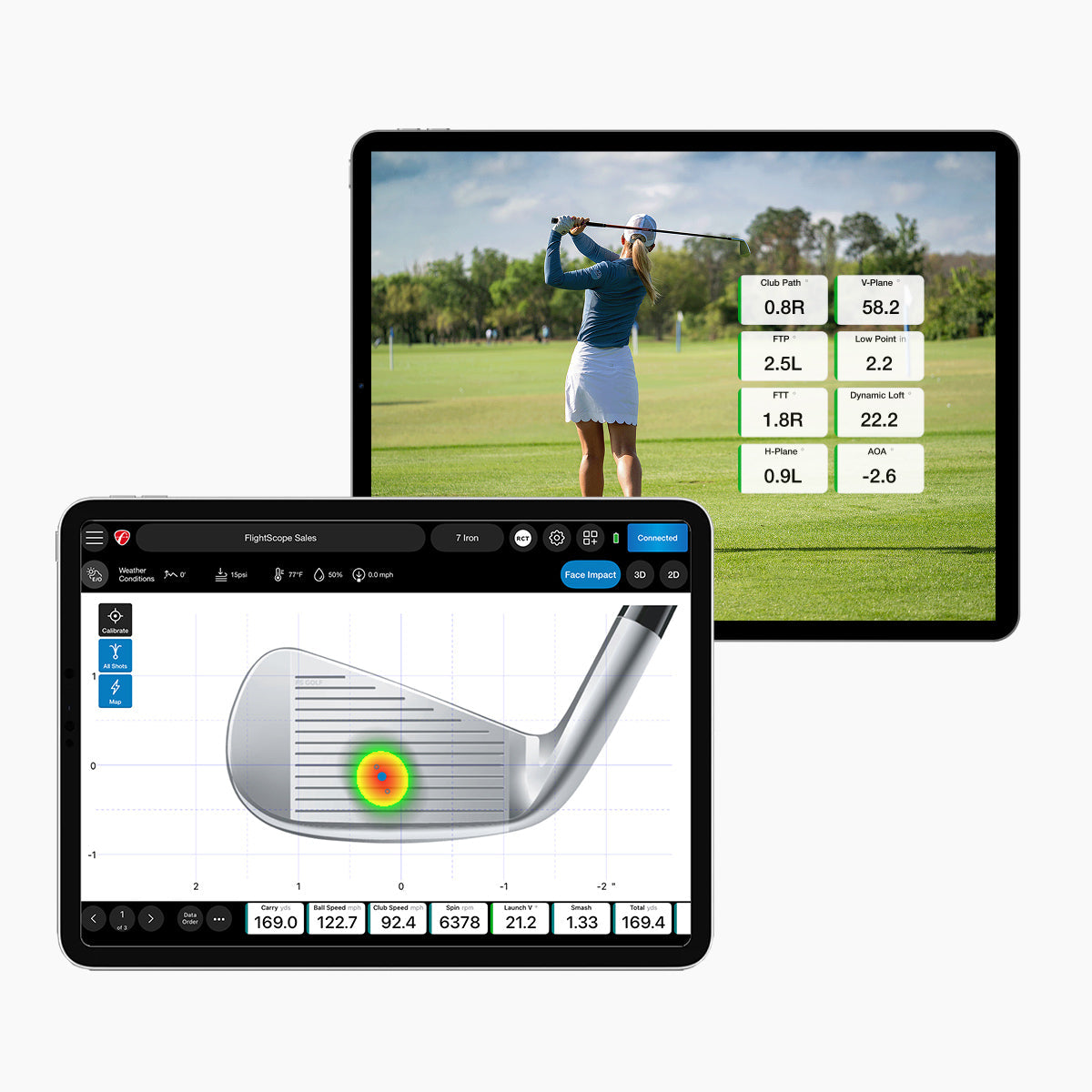 FlightScope Mevo+ Pro Package + Face Impact Location – Complete Data & Clubface Tracking Add-On