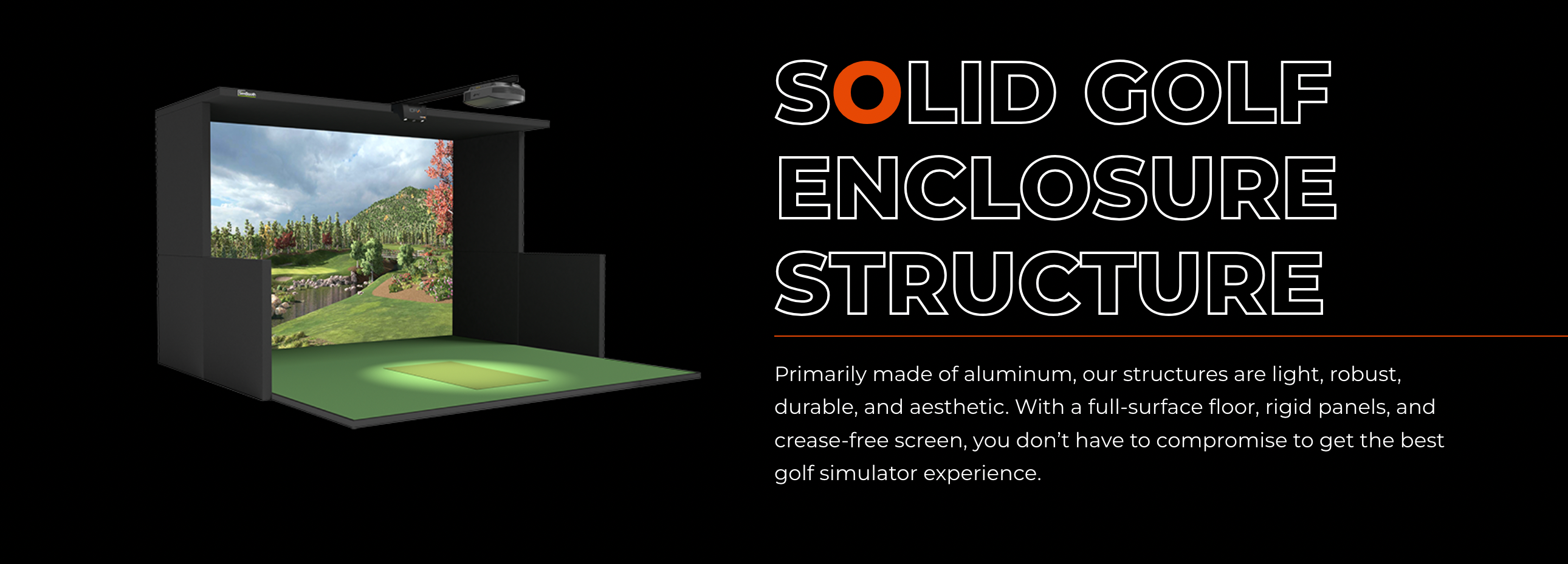 GolfIn SIMBOOTH Kit 1 Golf Simulator Package