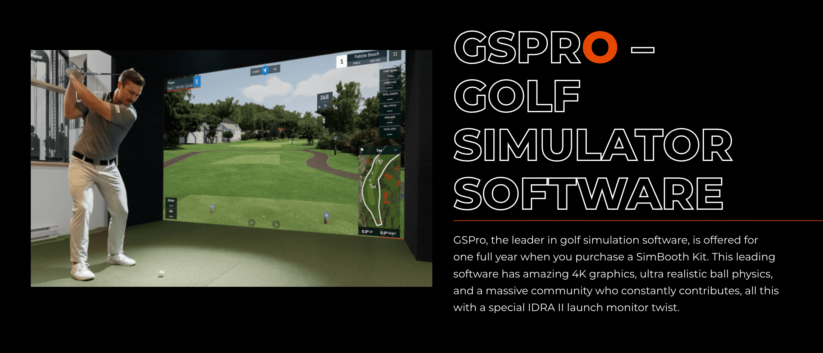 GolfIn SIMBOOTH Kit 1 Golf Simulator Package