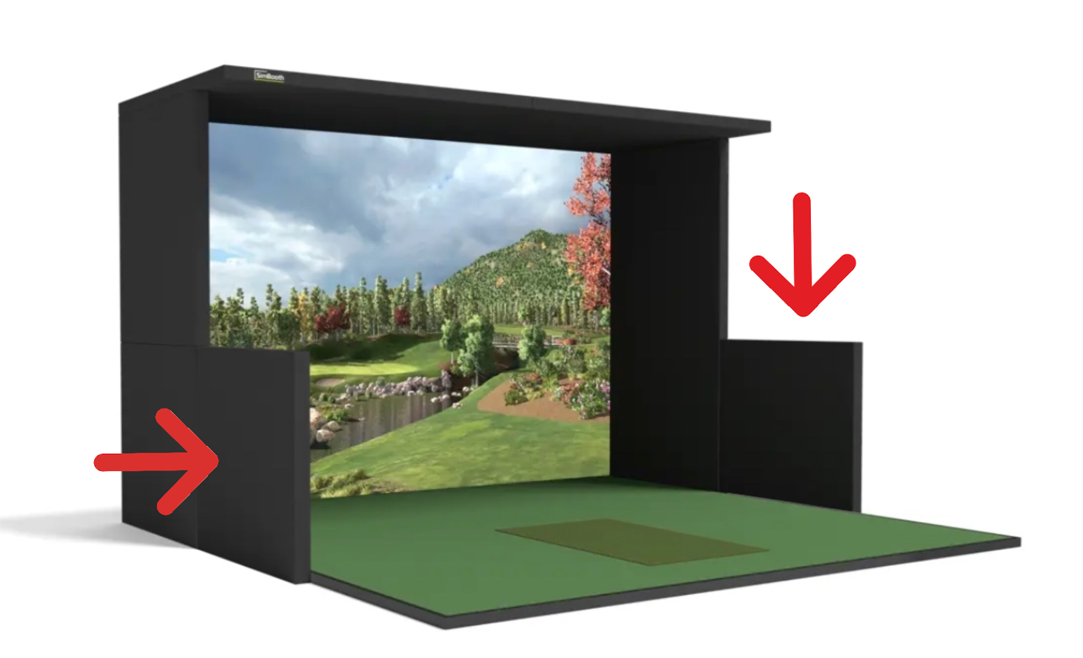 GolfIn SimBooth Half Walls Add-On