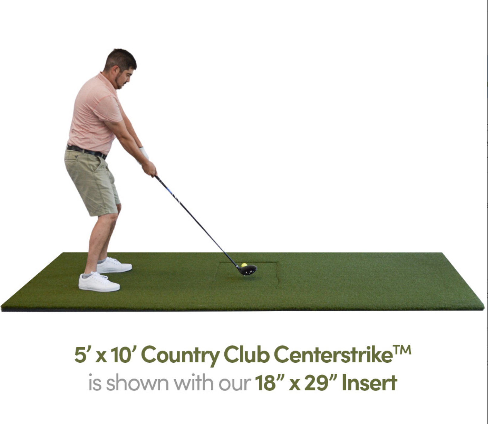 The Country Club Centerstrike™ Golf Mat by Real Feel Golf Mats™ | Premium Golf Hitting Mat