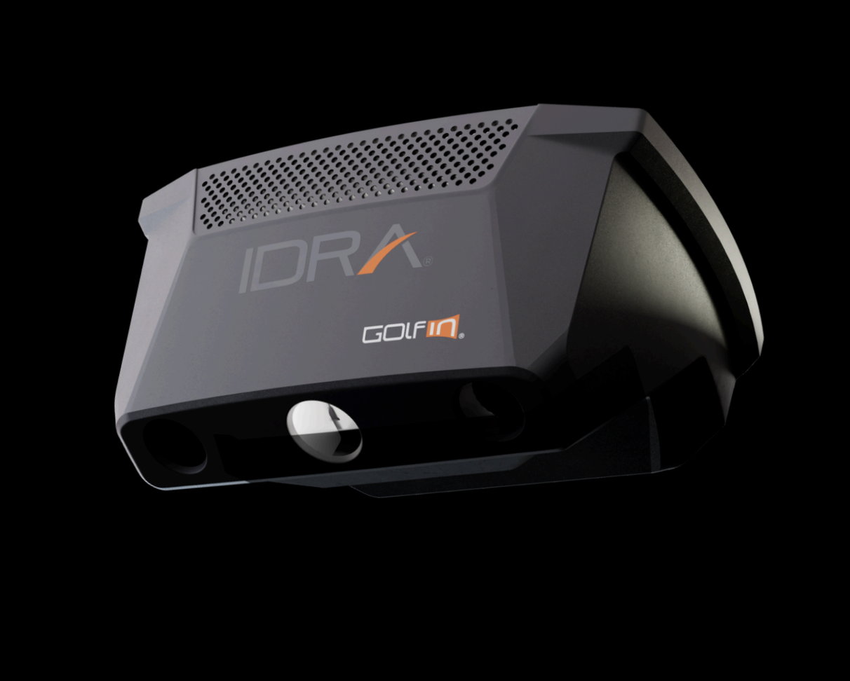 Golfin SimBooth 2 with Projector Beam, Half Walls, IDRA II & Optoma ST Projector