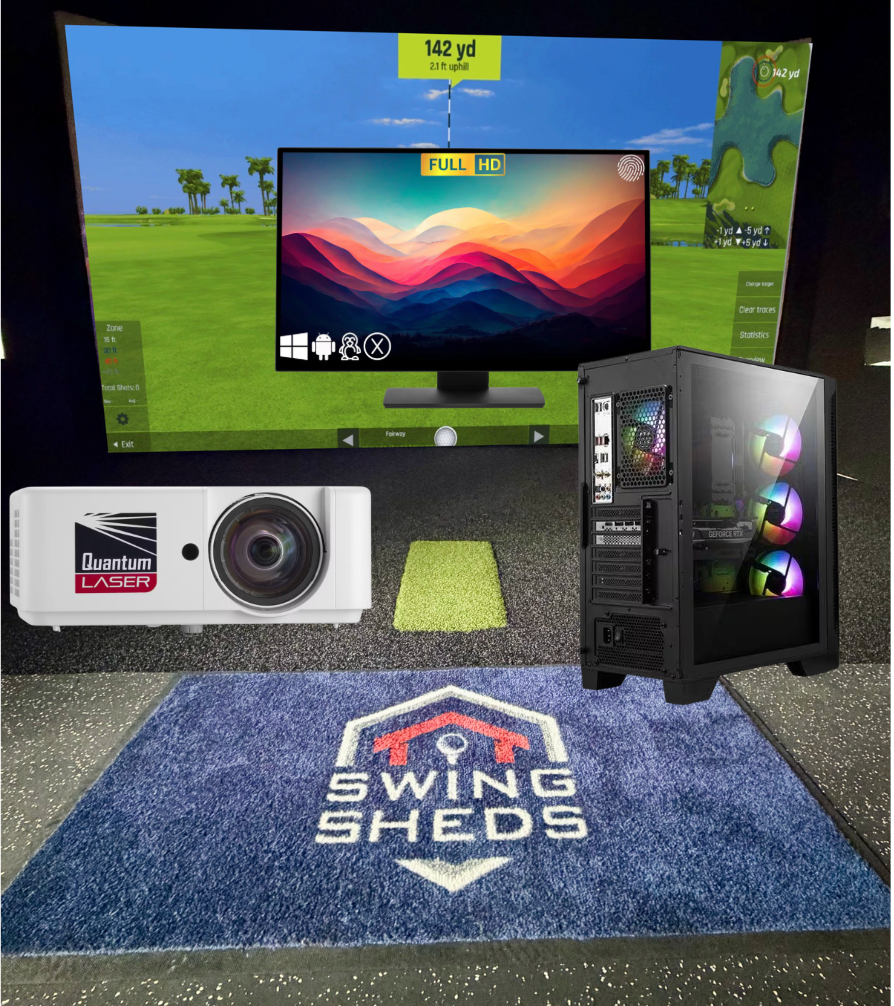 St. Andrews Suite 16x24 Golf Simulator Shed – Base, 1080P HD & 4K Packages