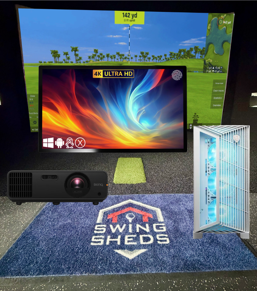 St. Andrews Suite 16x24 Golf Simulator Shed – Base, 1080P HD & 4K Packages