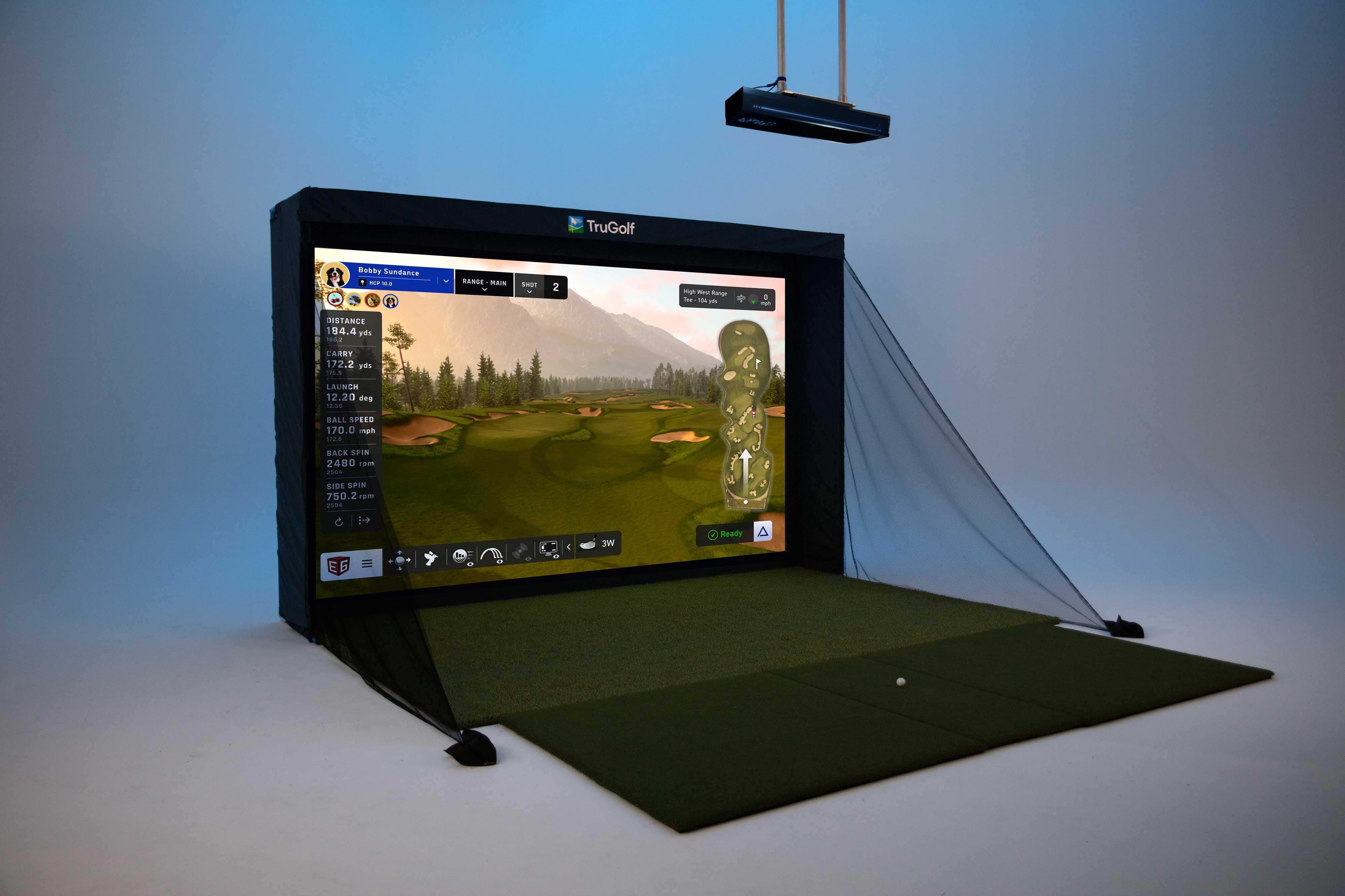 TruGolf MAX + Tech Indoor Golf Simulator Package – Premium Home Golf Studio Setup