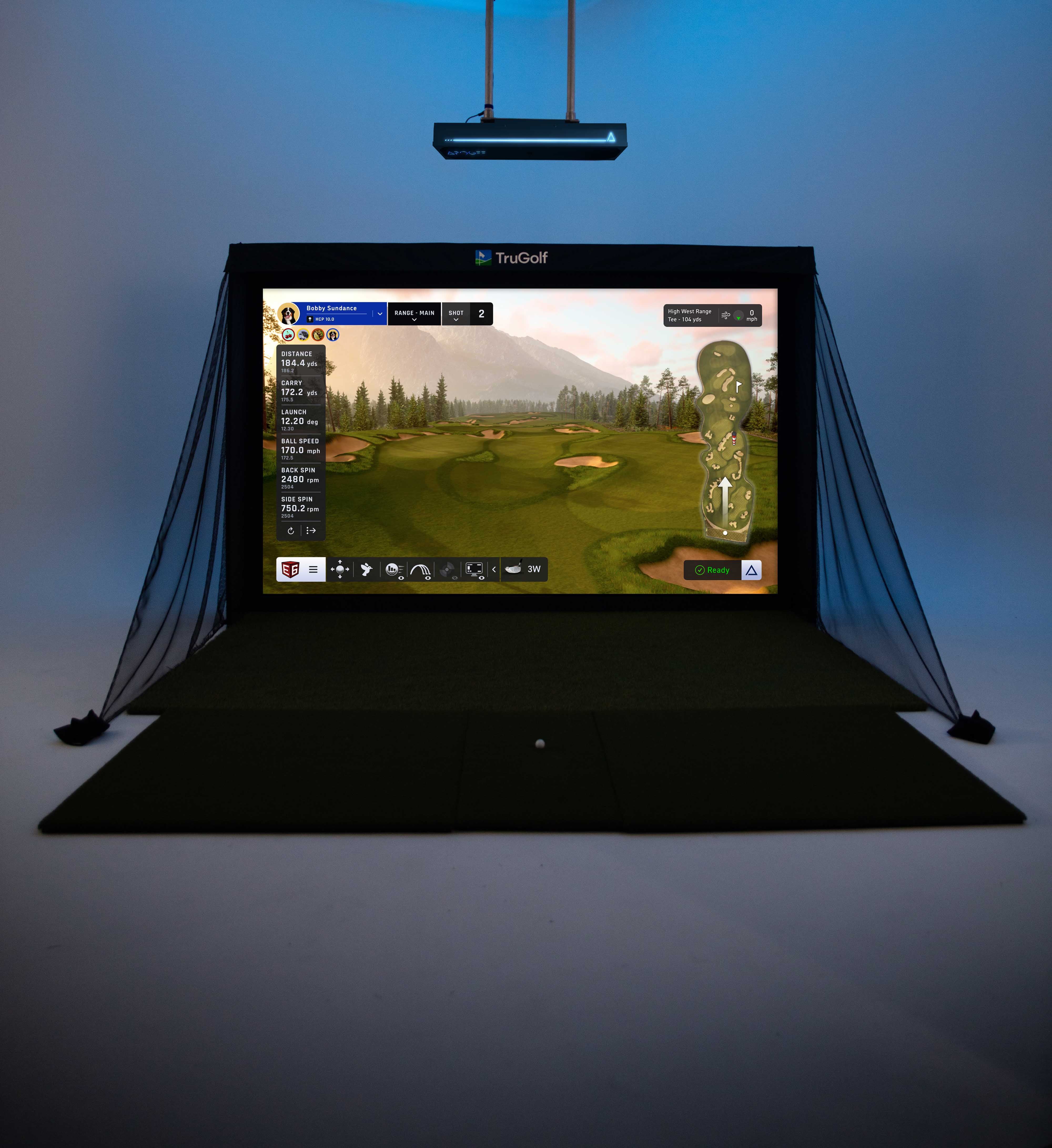 TruGolf MAX Indoor Golf Simulator Package - Premium Home Setup