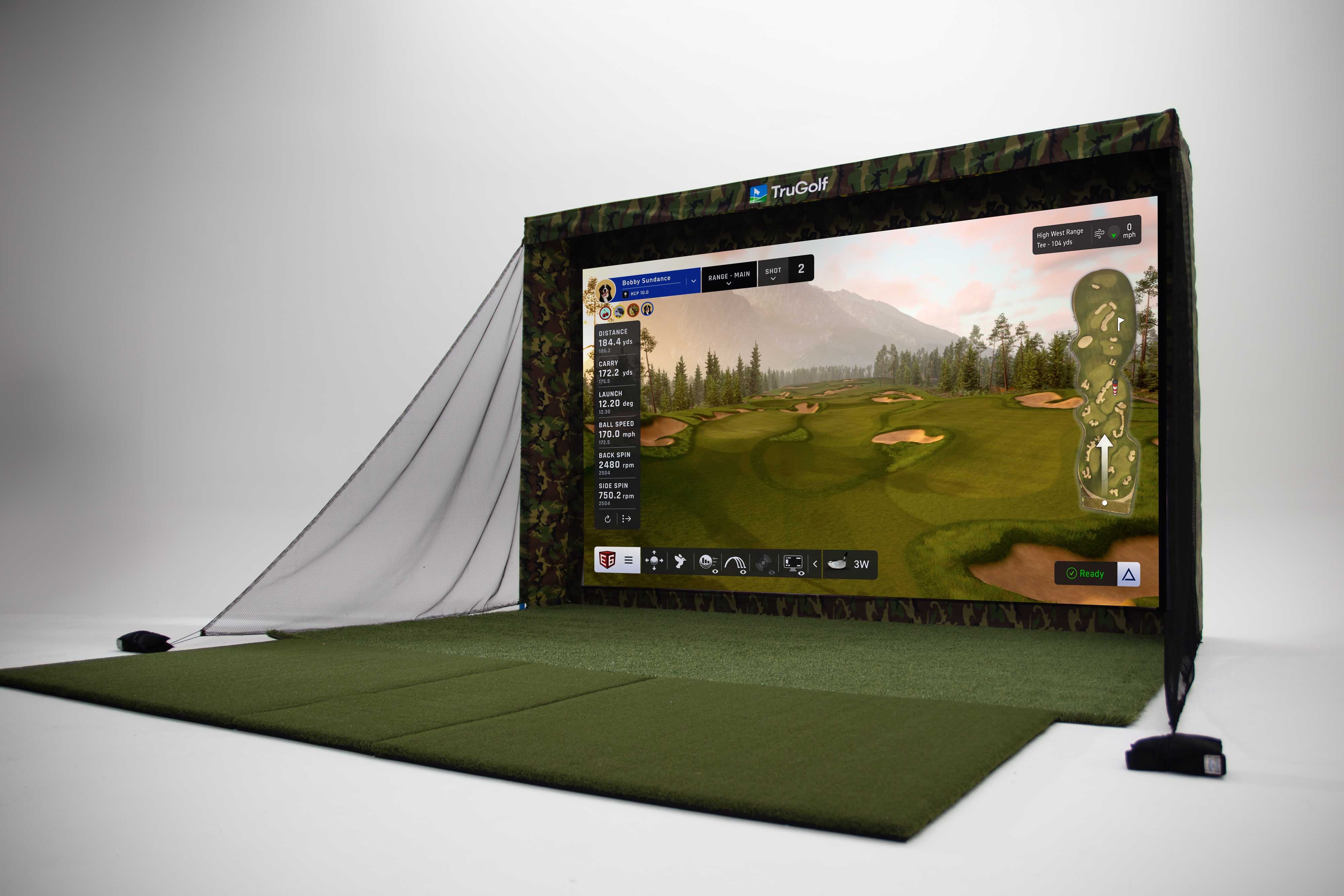 TruGolf MAX + Tech Indoor Golf Simulator Package – Premium Home Golf Studio Setup