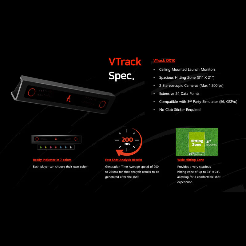 VTrak Launch Monitor – Elite Overhead Golf Simulator for Unmatched Accuracy