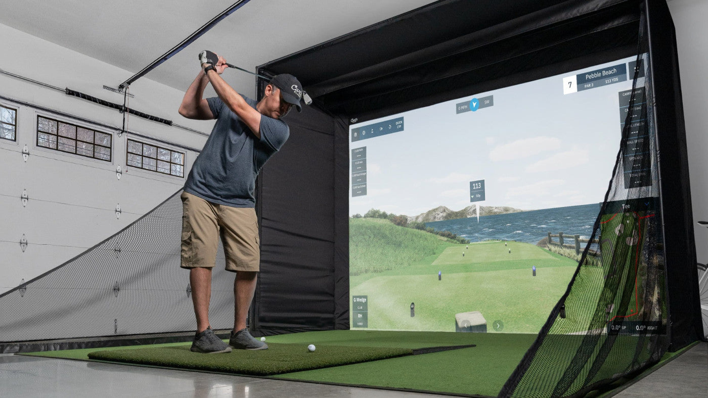 Carl’s Place DIY Golf Simulator Enclosure Kit + Impact Screen (Multiple Sizes & Screen Options)